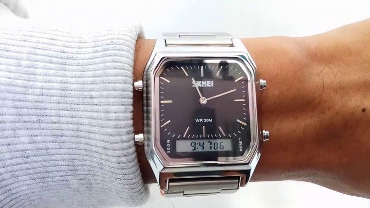 Наручний чоловічий годинник Skmei 1220 Tango Сріблясто-чорний L12205 фото