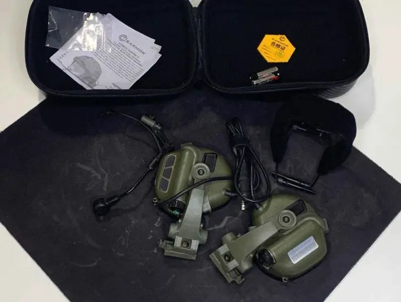 Тактические активные наушники с микрофоном Earmor M32X Mark3 (Оливковый) L900876 фото