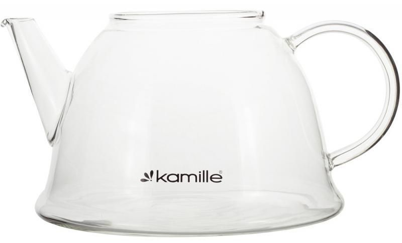 Чайник скляний заварювальний Kamille 800 мл зі знімним ситечком KM-0784S фото