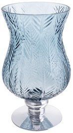 Ваза декоративная Ancient Glass Розалин 14х15х25см, синий с серебром BD-591-343 фото