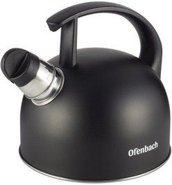 Чайник Ofenbach Magic Kettle 1.5л из нержавеющей стали со свистком, черный матовый NB-100304 фото