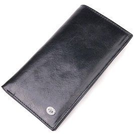 Вертикальный бумажник для мужчин из натуральной кожи ST Leather 19420 Черный b19420 фото