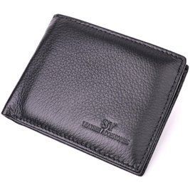 Зручне чоловіче портмоне з натуральної шкіри ST Leather 22482 Чорний b22482 фото