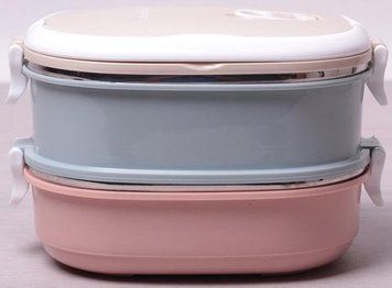 Ланч-бокс Kamille Food Box 2 ємності по 700 мл, 20х14.5х13.5см KM-2125 фото