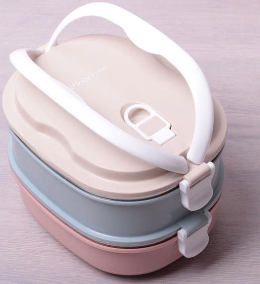 Ланч-бокс Kamille Food Box 2 емкости по 700мл, 20х14.5х13.5см KM-2125 фото