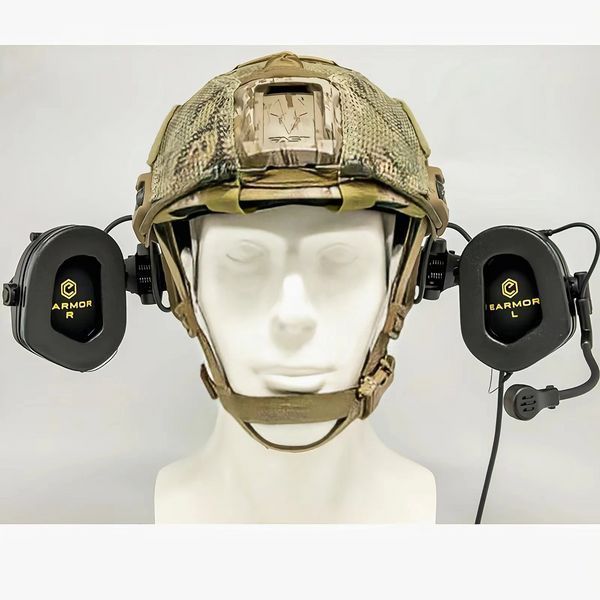 Тактические активные наушники с микрофоном Earmor M32X Mark3 (Черный) L9008751 фото