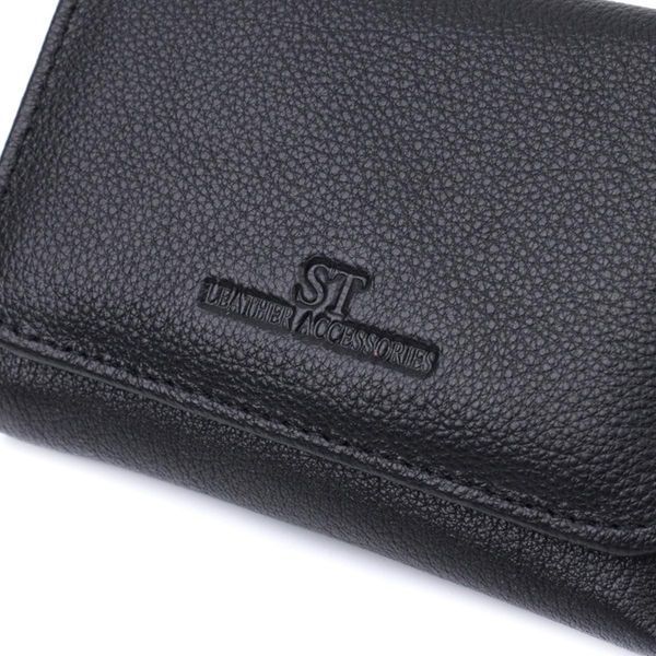 Женское портмоне с монетницей из натуральной кожи ST Leather 22728 Черный b22728 фото