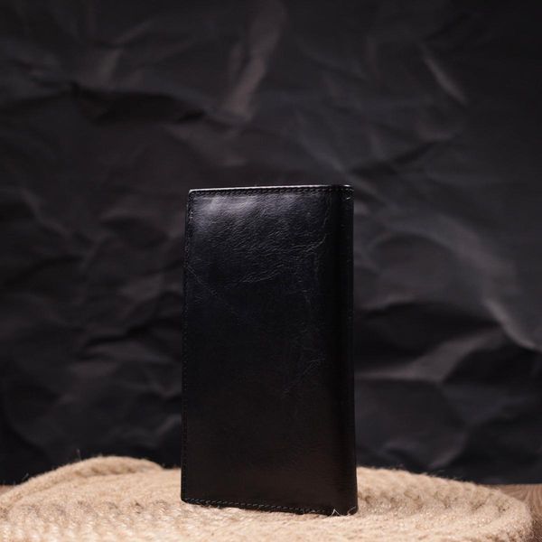 Вертикальный бумажник для мужчин из натуральной кожи ST Leather 19420 Черный b19420 фото