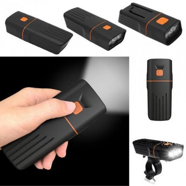 Велоліхтар + габарит QX-T3306 (3xXML-T6 + габарит-6SMD) + PowerBank + microUSB (3 режими та 4 режими) L712187 фото