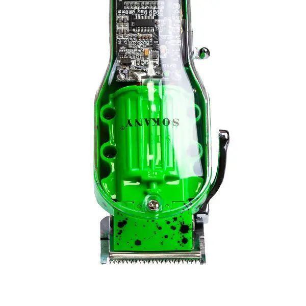 Машинка для стрижки волосся Sokany SK-LF-9970 акумуляторна з 8 насадками Зелений LU-SKLF9970GR фото
