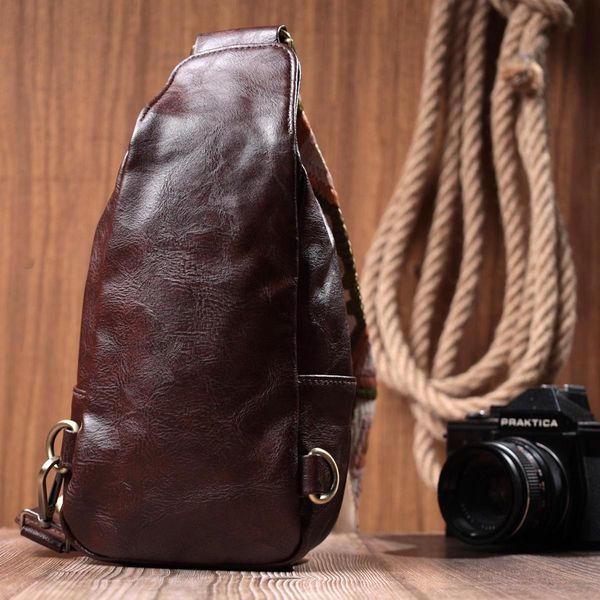Сумка через плечо из экокожи Vintage 22794 Коричневая b22794 фото