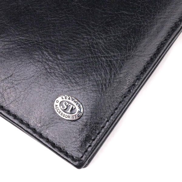 Вертикальный бумажник для мужчин из натуральной кожи ST Leather 19420 Черный b19420 фото