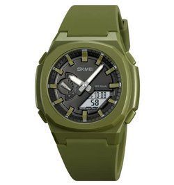 Годинник чоловічий наручний Skmei 2091 (Зелений з білим) L703172 фото