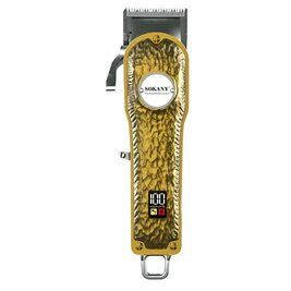 Машинка для стрижки Sokany SK-LF-9976 акумуляторна з 4 насадками та USB Золотистий LU-SKLF9976GL фото