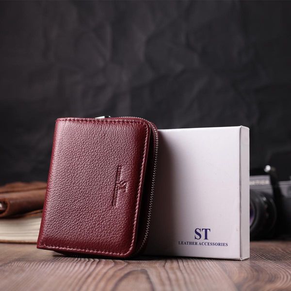 Жіночий гаманець середнього розміру з натуральної шкіри ST Leather 22551 Бордовий b22551 фото