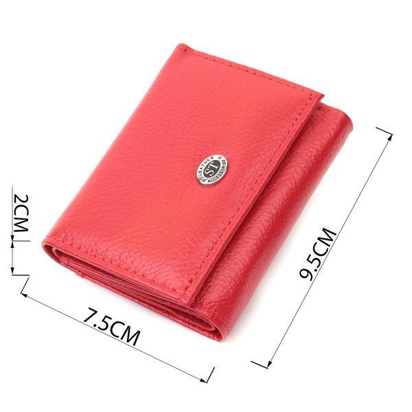 Компактне жіноче портмоне з монетницею із натуральної шкіри ST Leather 22729 Червоний b22729 фото