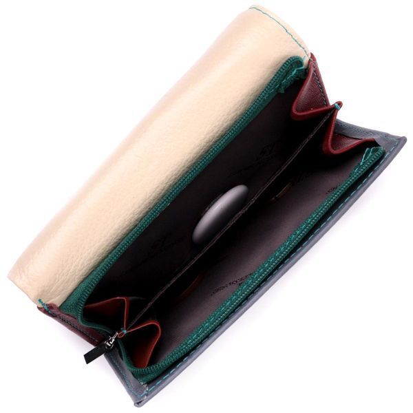 Женский кожаный кошелек в три сложения ST Leather 19446 Разноцветный b19446 фото