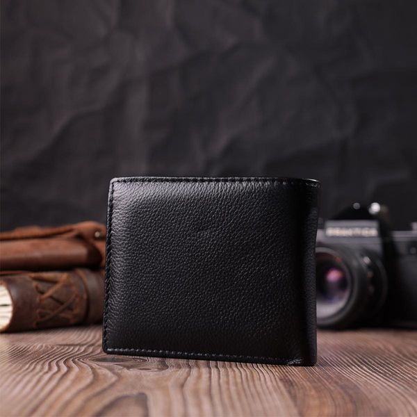 Чоловічий гаманець із натуральної шкіри ST Leather 22457 Чорний b22457 фото