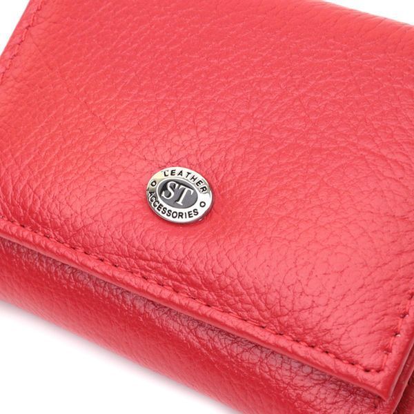 Компактне жіноче портмоне з монетницею із натуральної шкіри ST Leather 22729 Червоний b22729 фото