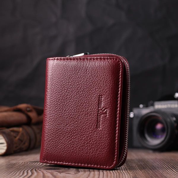 Жіночий гаманець середнього розміру з натуральної шкіри ST Leather 22551 Бордовий b22551 фото