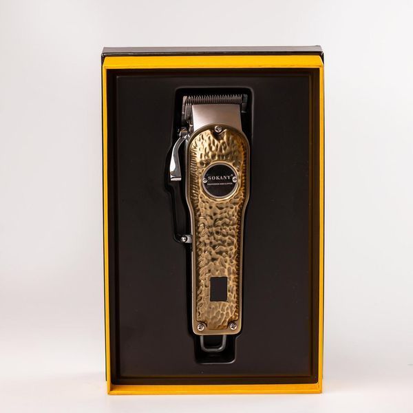 Машинка для стрижки Sokany SK-LF-9976 аккумуляторная с 4 насадками и USB Золотистый LU-SKLF9976GL фото