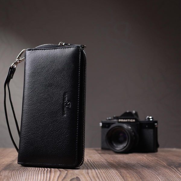Клатч унисекс на одно отделение из натуральной кожи ST Leather 22697 Черный b22697 фото