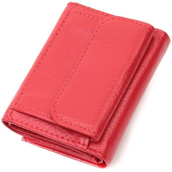 Компактне жіноче портмоне з монетницею із натуральної шкіри ST Leather 22729 Червоний b22729 фото