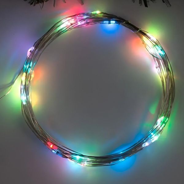 Гирлянда светодиодная конский хвост 2 метра 200LED Роса 10 нитей Цветная 173309ML фото
