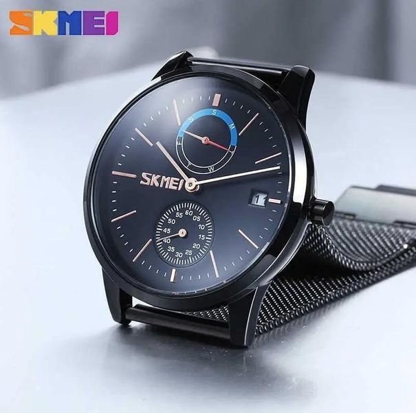 Классические мужские часы Skmei 9182 черные L91822 фото