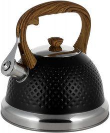 Чайник Kamille Whistling Kettle Black 2.7л нержавеющая сталь со свистком KM-1098-BL фото
