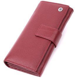 Кошелек для женщин на четыре отделения для купюр из натуральной кожи ST Leather 22550 Бордовый b22550 фото
