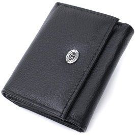 Небольшое женское портмоне с монетницей из натуральной кожи ST Leather 22730 Черный b22730 фото