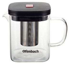Чайник скляний заварювальний Ofenbach 600 мл зі знімним ситечком (0612s) NB-100612S фото