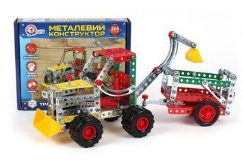 Дитяячий конструктор металевий "Трактор з причепом", 265 деталей RT-4876TXK фото