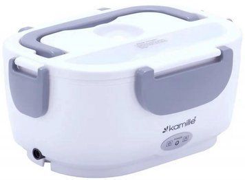 Ланч-бокс Kamille Snack 450мл + 650мл з підігрівом (220V або 12V), сірий KM-2130A фото
