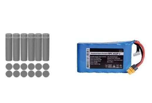 Акумуляторна збірка Li-Ion 6S2P v (без плати ВMS) Samsung INR21700 50S 45A 5000mAh вертикальна L712095 фото