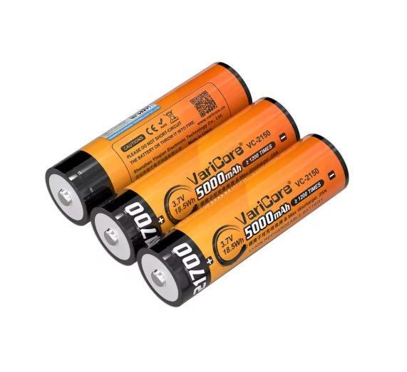 Аккумулятор 21700 VariCore VC-2150 5000mAh 3.7V JT заостренный наконечник 25A L719434 фото