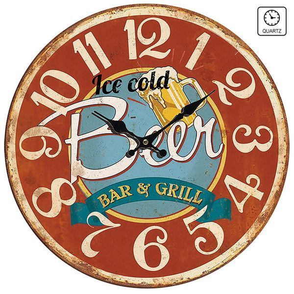 Часы настенные Technoline 596831 Beer Красный &Oslash;39.5 см DDAS301805 фото