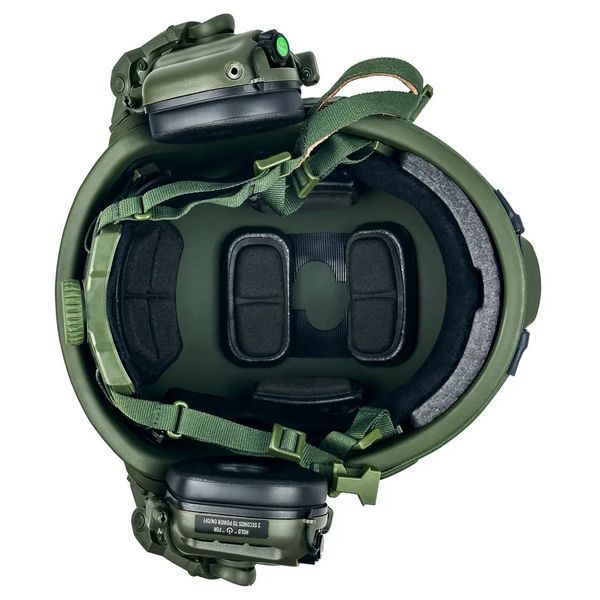 Тактический комплект шлем Fast + наушники Earmor М31 + крепление Чебурашка (Оливковый) L L9003491 фото