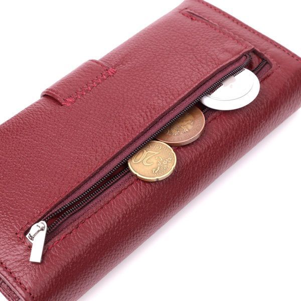 Кошелек для женщин на четыре отделения для купюр из натуральной кожи ST Leather 22550 Бордовый b22550 фото