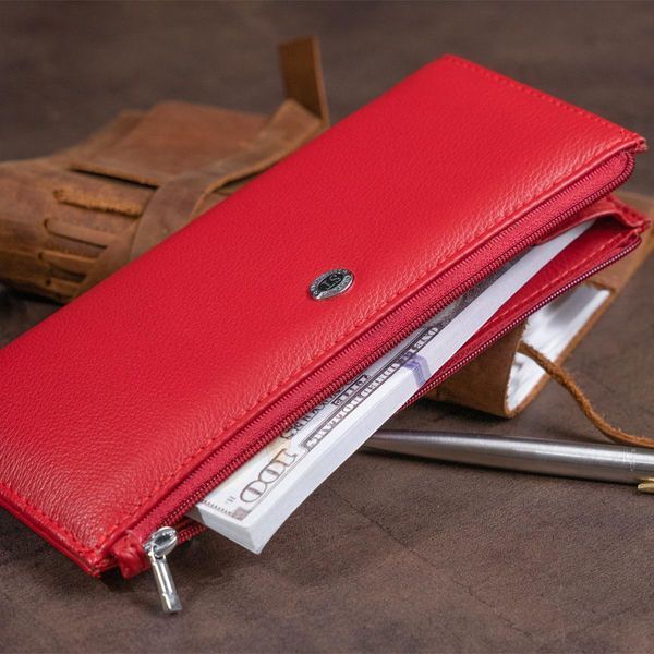 Горизонтальний тонкий гаманець зі шкіри жіночий ST Leather 19330 Червоний b19330 фото