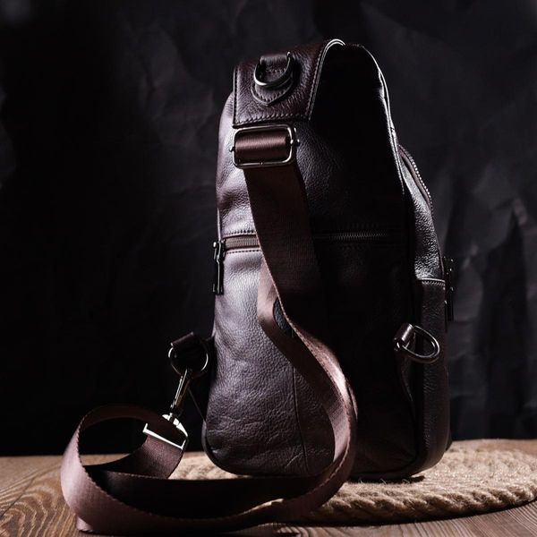 Удобная мужская сумка через плечо из натуральной кожи Vintage 21306 Коричневая b21306 фото