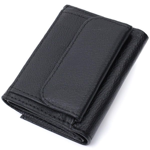 Небольшое женское портмоне с монетницей из натуральной кожи ST Leather 22730 Черный b22730 фото