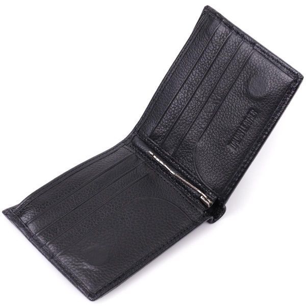 Шкіряне чоловіче портмоне із затискачем ST Leather 22481 Чорний b22481 фото