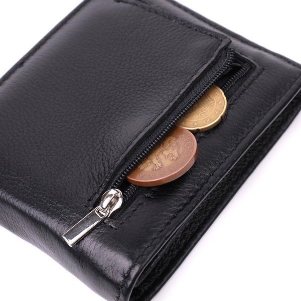 Шкіряне чоловіче портмоне із затискачем ST Leather 22481 Чорний b22481 фото