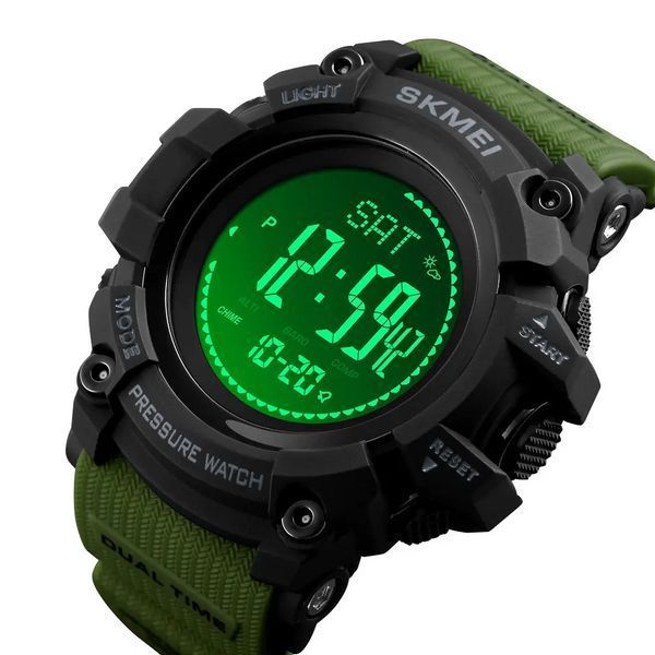 Розумний годинник Skmei Processor з крокоміром і барометром Зелений L135803 фото