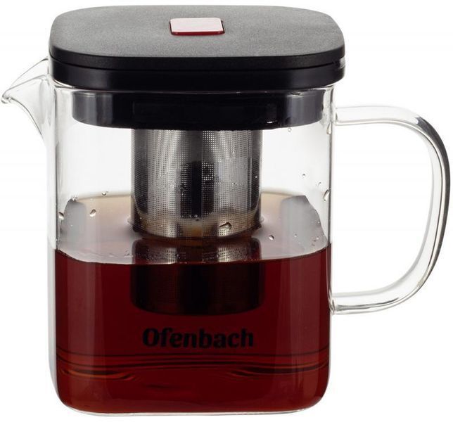 Чайник скляний заварювальний Ofenbach 600 мл зі знімним ситечком (0612s) NB-100612S фото