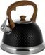 Чайник Kamille Whistling Kettle Black 2.7л нержавеющая сталь со свистком KM-1098-BL фото 1