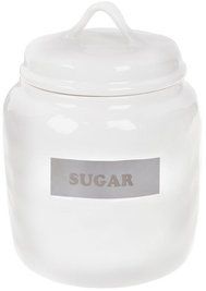 Банка фарфоровая Necollie "Sugar" 1500 мл, белая BD-945-321 фото