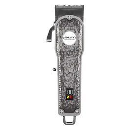 Машинка для стрижки Sokany SK-LF-9976 акумуляторна з 4 насадками та USB Сріблятистий LU-SKLF9976 фото